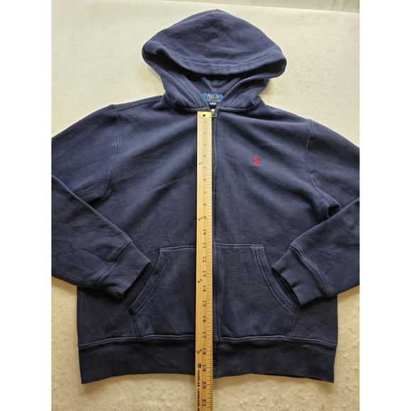 Polo Ralph Lauren Boy's Blue Full Zip 2 Pocket Hoodie Jacket. Size 14/16 - Picture 7 of 10